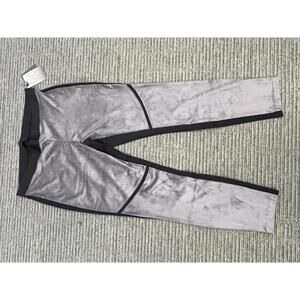 NWT New Elie Tahari for DesigNation Mixed-Media Leggings XL gray black